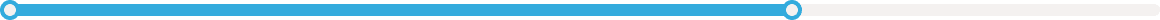 A long horizontal blue bar with rounded ends and a thin white border on a light gray background.